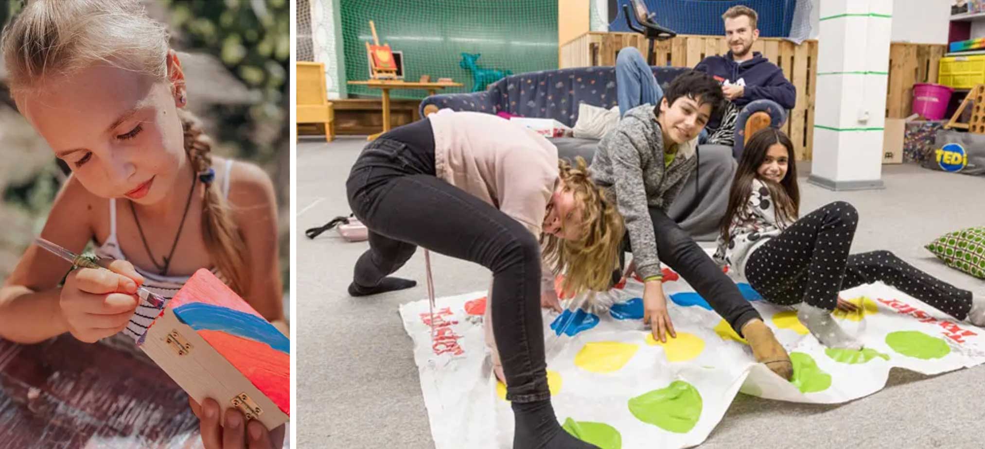 deichmann-stiftung-einsatz-gegen-kinderarmut-familienzentrum-stern-im-norden-spiel-und-spass-2025 Einsatz gegen Kinderarmut – ein Mädchen bemalt Schatulle im Familienzentrum Stern im Norden