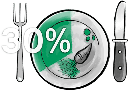 Deichmann Stiftung | Sozialunternehmen Uganda – Armut - Hunger Deichmann Stiftung fördert Sozialunternehmen Uganda – Handzeichnung – 30 % - der – Kinder – sind – stark - mangelernährt